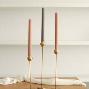 Vintage 3 Brass Candlestick Holder, Candle Holder, Living Room Decor, Brass Candle Holder, Taper Candle Holder, Gold Candle Holder