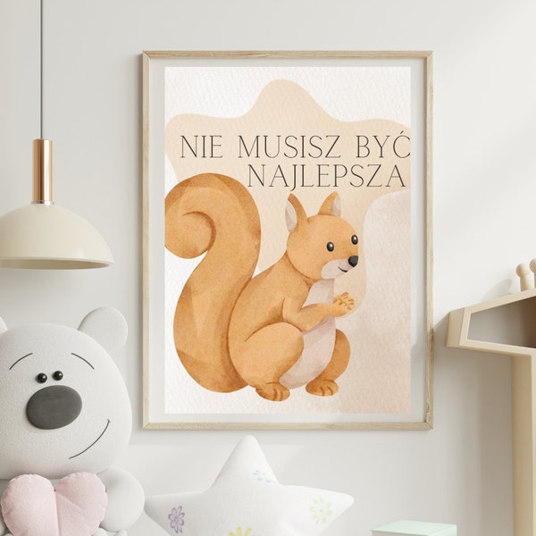 Plakat do wydruku do pokoju dziecięcego