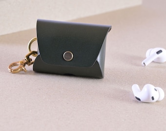 Case for Apple AirPods - Italian Vegetable-Tanned Leather Cover with Monogram