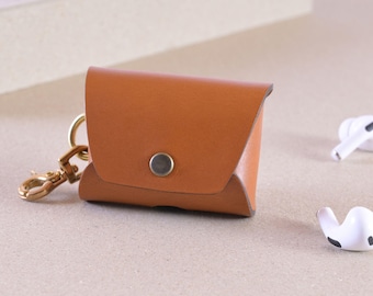 Handmade Leather Case for Apple AirPods: Italian Vegetable-Tanned Cover