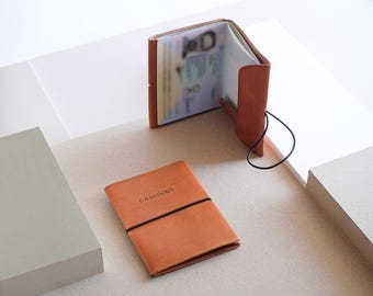 Cognac Leather Passport Holder: Personalized Travel Cover, Italian Veg-Tan