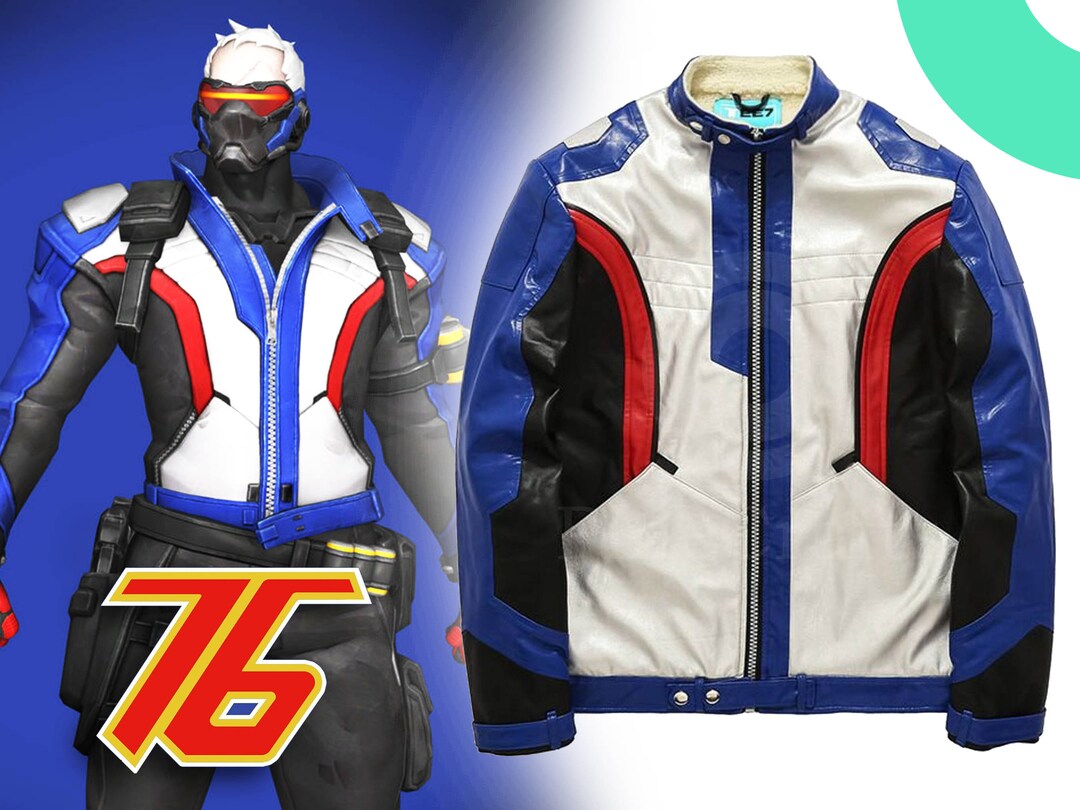 Soldier 76 Halloween Game Leather Jacket for Cosplay High Soldier 76 Halloween Game Leather Jacket for Cosplay High