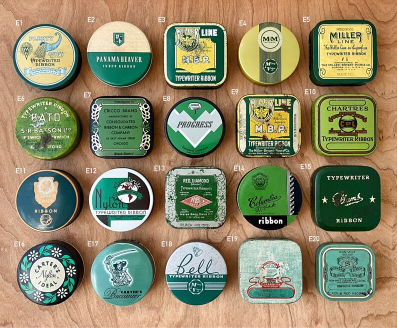 Vintage Typewriter Ribbon Tins Great for Packaging Etsy