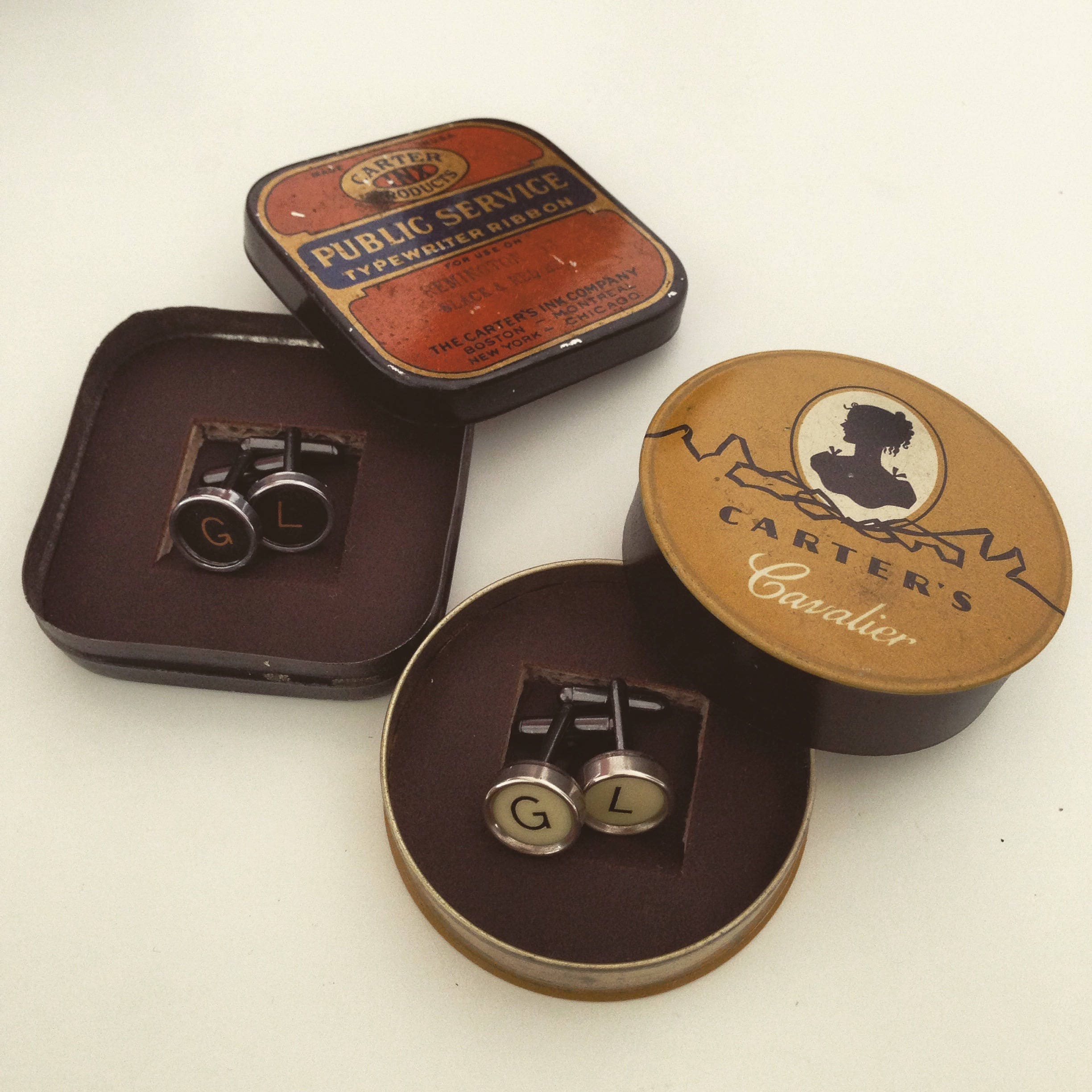 Custom set of vintage typewriterkey cufflinks CHOOSE YOUR Etsy