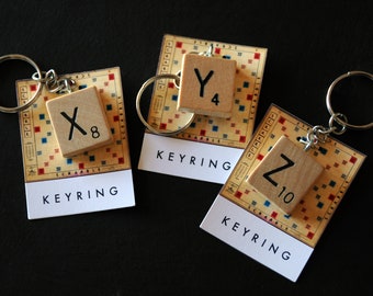 Vintage Scrabble keyring - choose your own letter