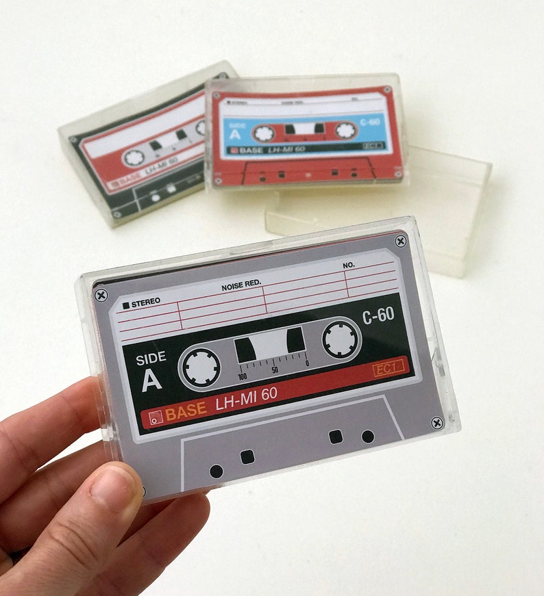 12 X LIFESIZE Cassette Tape Stickers write Your Own Labels Etsy
