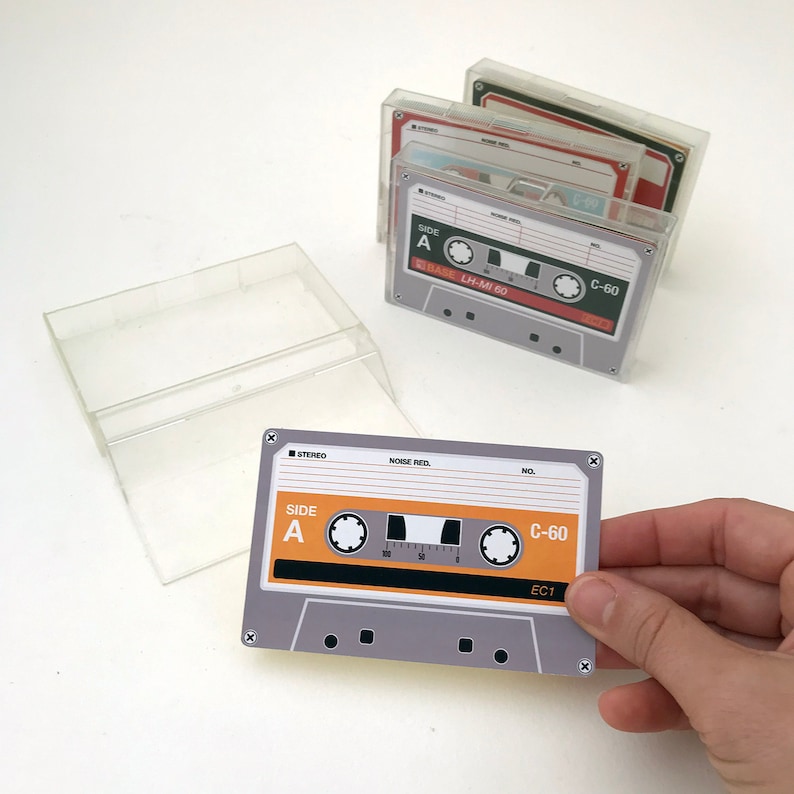 12 X LIFESIZE Cassette Tape Stickers write Your Own Labels Etsy