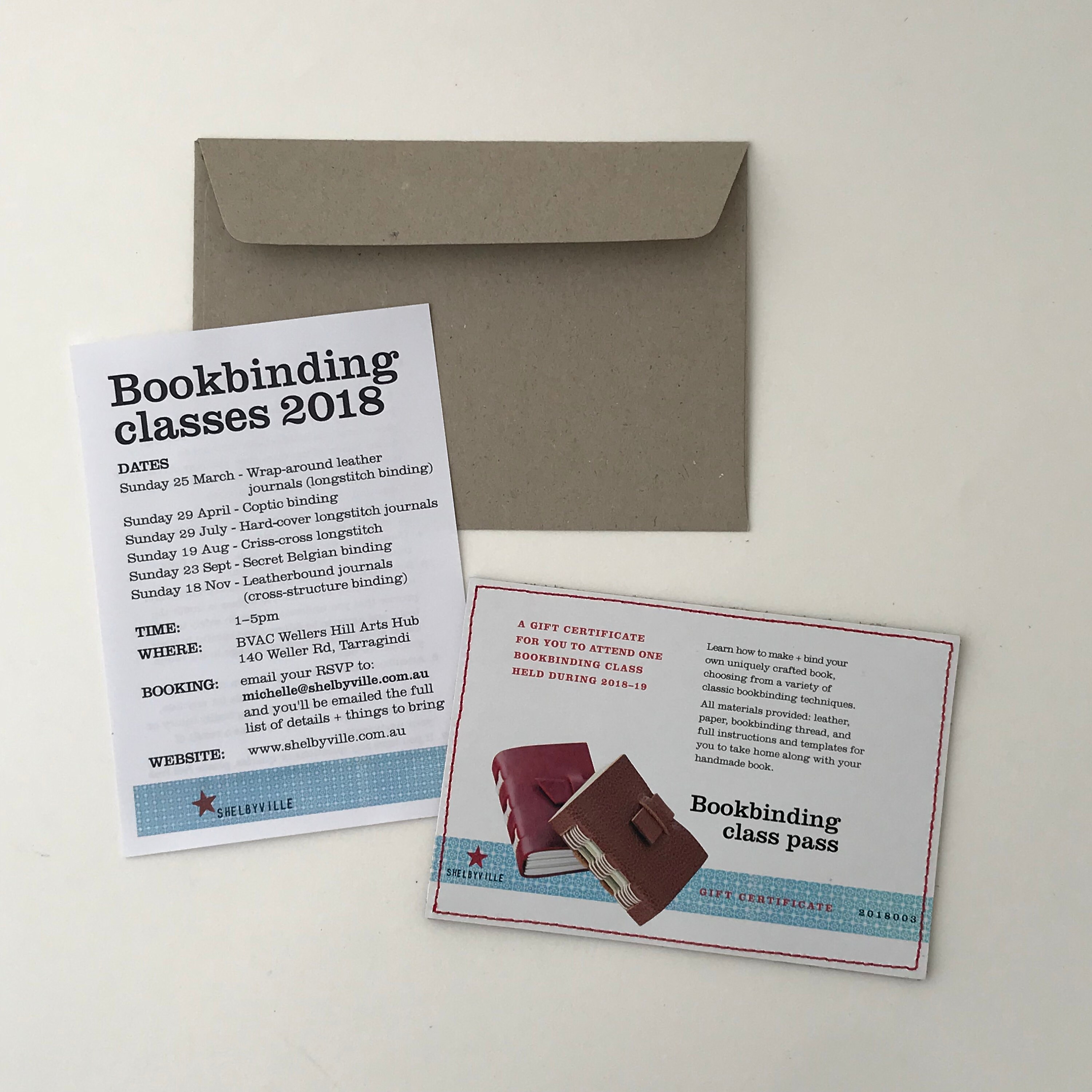 Bookbinding 'class pass' gift certificate any 2020/21 Etsy