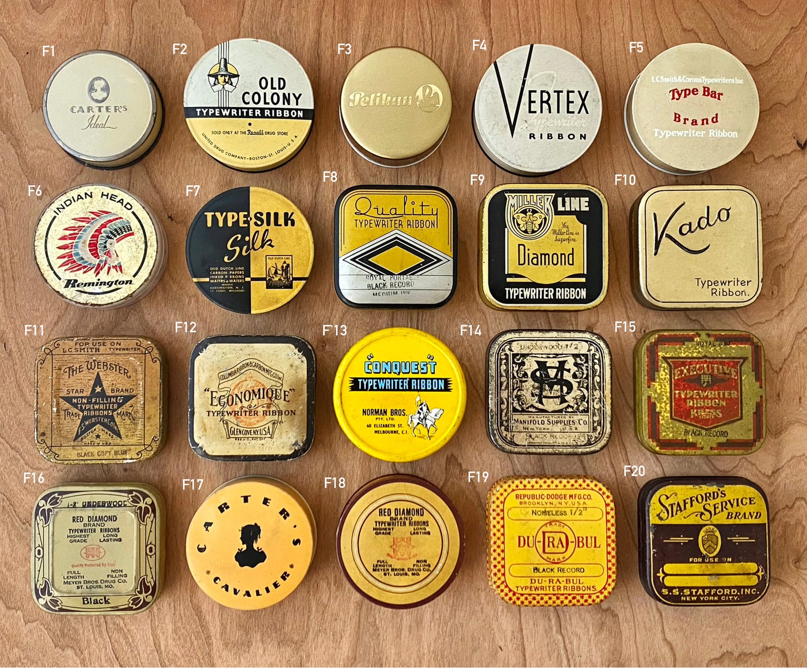 Vintage Typewriter Ribbon Tins Great for Packaging Etsy