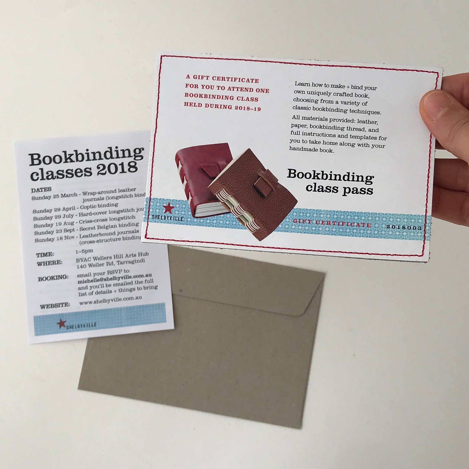 Bookbinding 'class pass' gift certificate any 2020/21 Etsy
