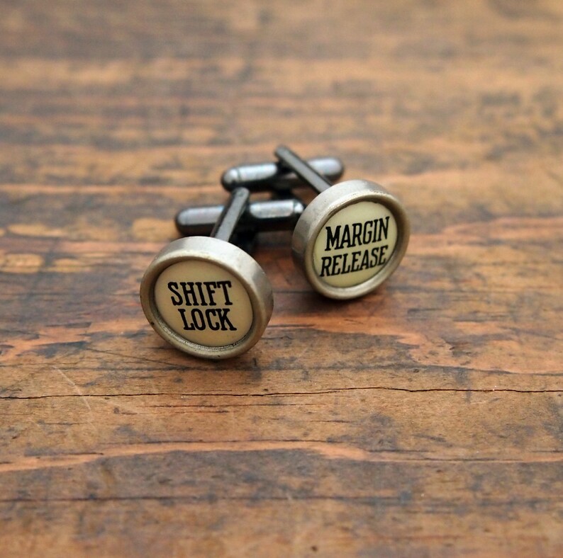 Custom Set of Vintage Typewriterkey Cufflinks CHOOSE YOUR Etsy