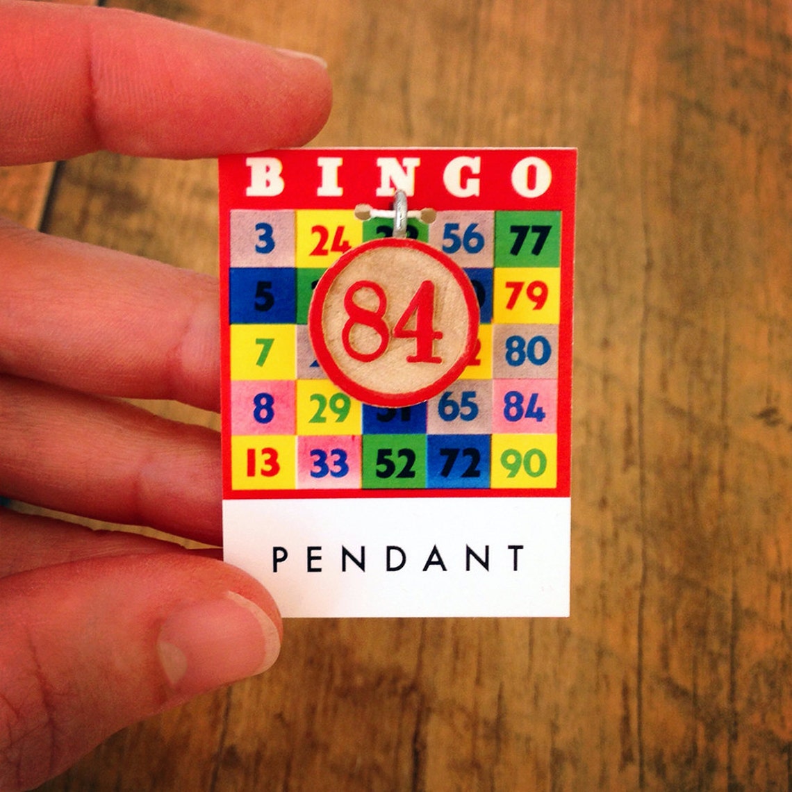Bingo Marker Pendants Made From Genuine Vintage Wooden Game Markers Etsy