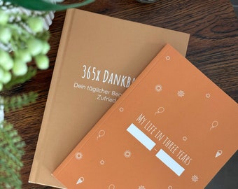 Dankbaarheidsdagboek en je leven in drie jaar dagboek - bundel | Mindfulnessdagboek | 3 jaar dagboek | Ideaal als cadeau