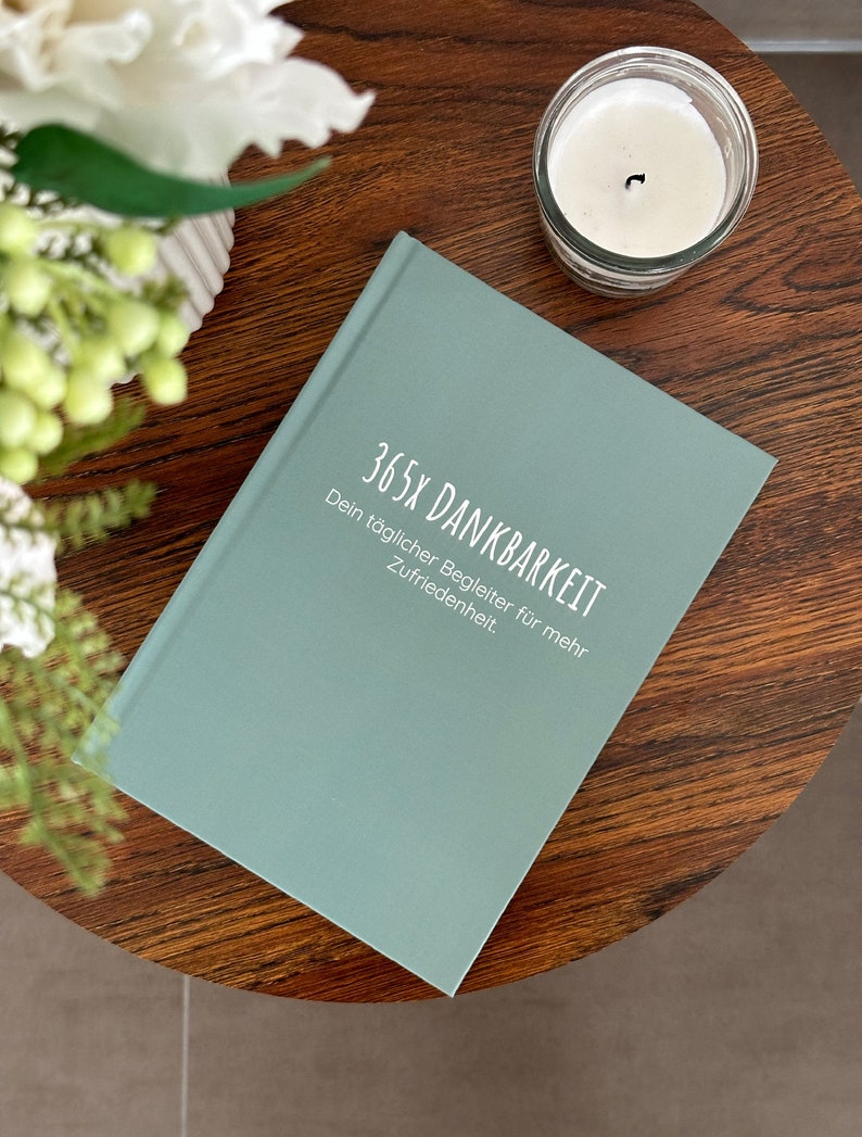 Dankbarkeitstagebuch, Glückstagebuch hardcover in Teal