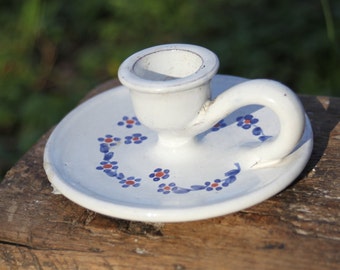 Vintage Portugese Ceramic Candle Holder