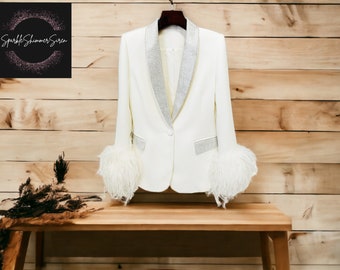 Women's Long Sleeve Blazer | Stylish Button Jacket | Fashionable Clothing