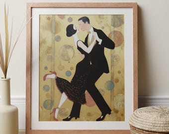 Art Deco Dancing Couple Print, Jazz Age Dance Poster, 1920 Decor