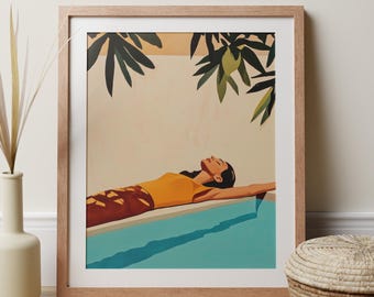 1pc Affiche Imprimée Sur Toile De Forêt De Lac, Art Mural Sur Toile De
