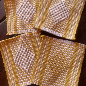 Hand Woven Oaxacan coasters and wool hot pads