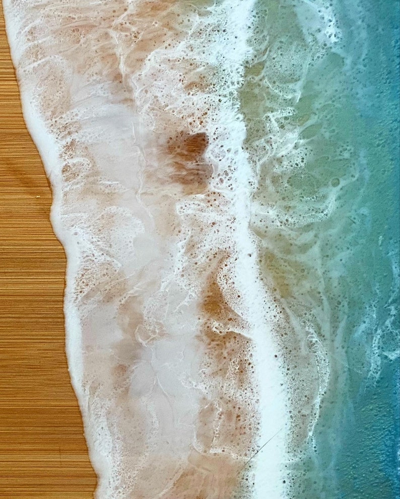 Ocean Wave Resin Board Resin Seascape Cutting Board Etsy