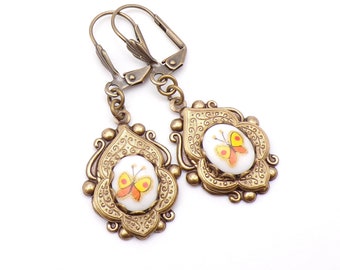 Golden Butterfly Earrings