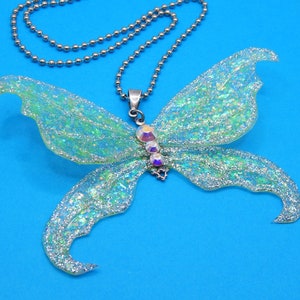 Lime Green Butterfly Pendant image 4