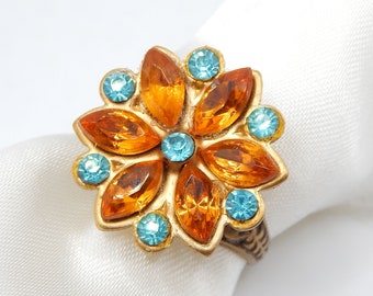 Topaz and Turquoise Ring