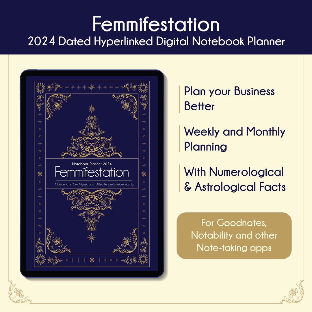 Femmifestation 2024 Numerology Notebook Planner for Female CEO Femmifestation 2024 Numerology Notebook Planner for Female CEO