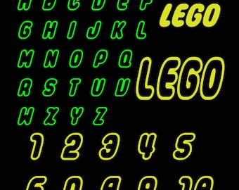 Paquete de fuentes SVG estilo ladrillo / Imágenes prediseñadas de alfabeto de letras de bloque (descarga digital)