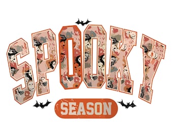 Retro Spooky Season PNG | Distressed Halloween Graphic (Digital Download)