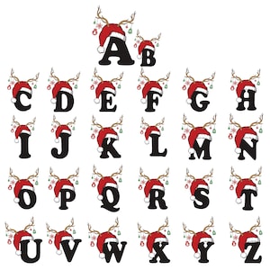 Natal abc SVG- Pacote, enfeite de Natal, letras A-Z, design de camisa de Natal, sublimação png, ideia de presentes de Natal personalizados