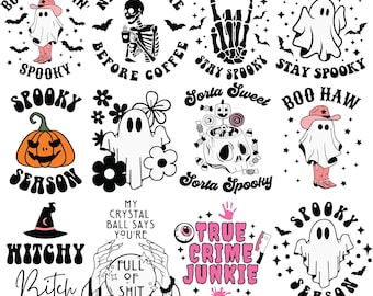 Spöksäsong SVG-paket, Halloween Cricut-filer (digital nedladdning)