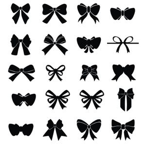 Pacchetto Svg Boho Ribbon / Svg Fiocco Coquette / Svg Nastro / Svg Fiocco Png / Svg Fiocco per Capelli / Svg Papillon / Clipart Fiocco Disegnato a Mano / File di Taglio Cricut