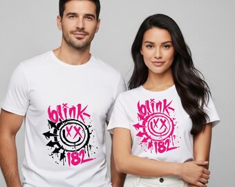 Maglietta Ufficiale Blink 182 – Logo Bones E Smile Rock, Nuova Nera Unisex - Foto 2