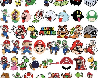Super Mario SVG Bundle, Cricut & Sublimation Cut Files