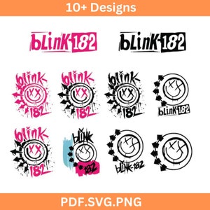 Blink 182 Svg, Blink 182 Png, chemise Blink 182, Blink 182, patch Blink 182, autocollant Blink 182, logo Blink 182 Smile peinture à la bombe, fichiers Png