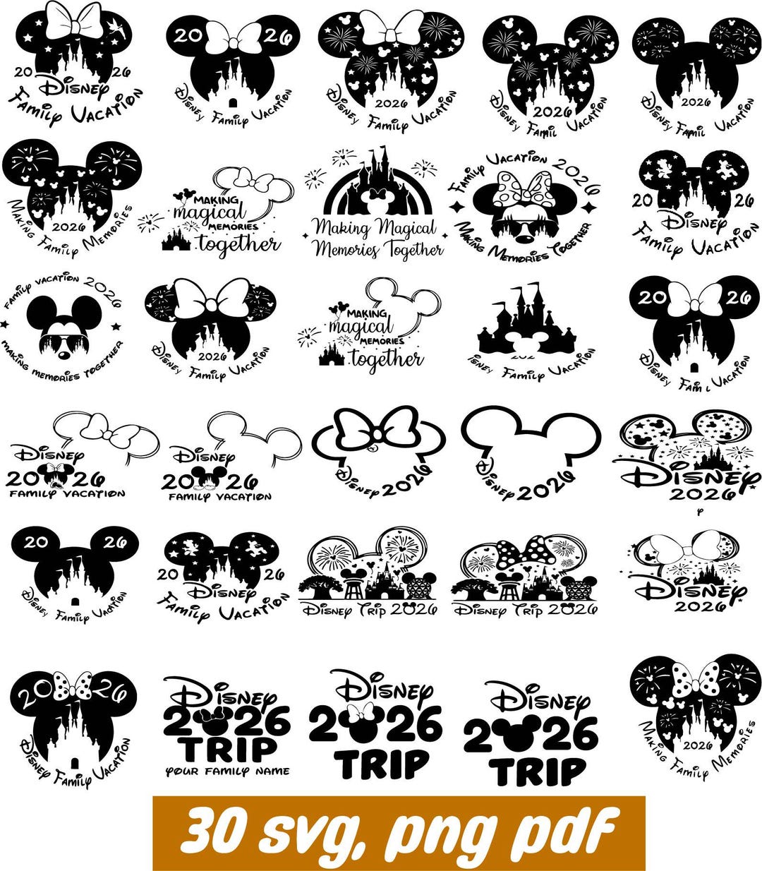 Family Vacation 2026 Svg Bundle | Matching Family Trip Shirt Svg ...