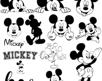 Mickey Mouse Head SVG Bundle | Birthday Shirt Design (Digital Download)