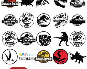 Jurassic Park Dinosaur Clipart SVG Bundle (Digital Files)