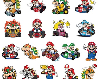 Super Mario SVG Bundle, Mario Cut Files, Clipart (PNG, PDF)