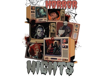 Halloween Horror Nights PNG, Horror Movie Characters (Digital Download)