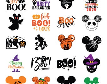 Retro Halloween-SVG-bundel, geest-clipart, hippiesublimatieontwerpen