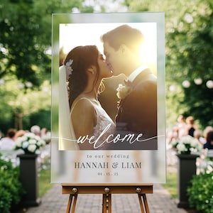 Wedding Sign With Photo, Custom Photo Wedding Sign, Welcome To Wedding Sign, Wedding Decorations MilestoneSigns