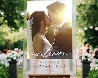 Wedding Sign With Photo, Custom Photo Wedding Sign, Welcome To Wedding Sign, Wedding Decorations MilestoneSigns