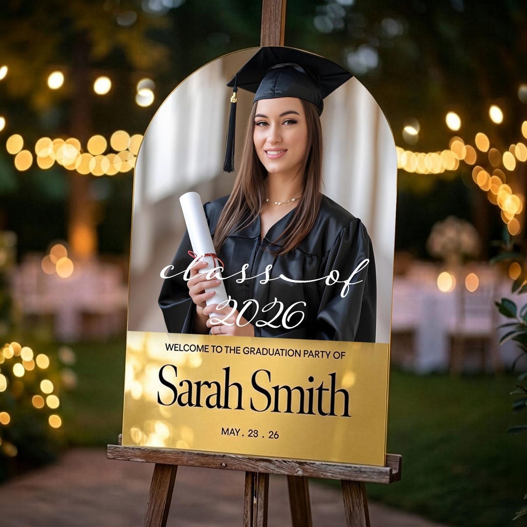 Graduation Photo Both Sign Photo Graduation Sign, Graduation Party Sign, Custom Graduation Picture ...