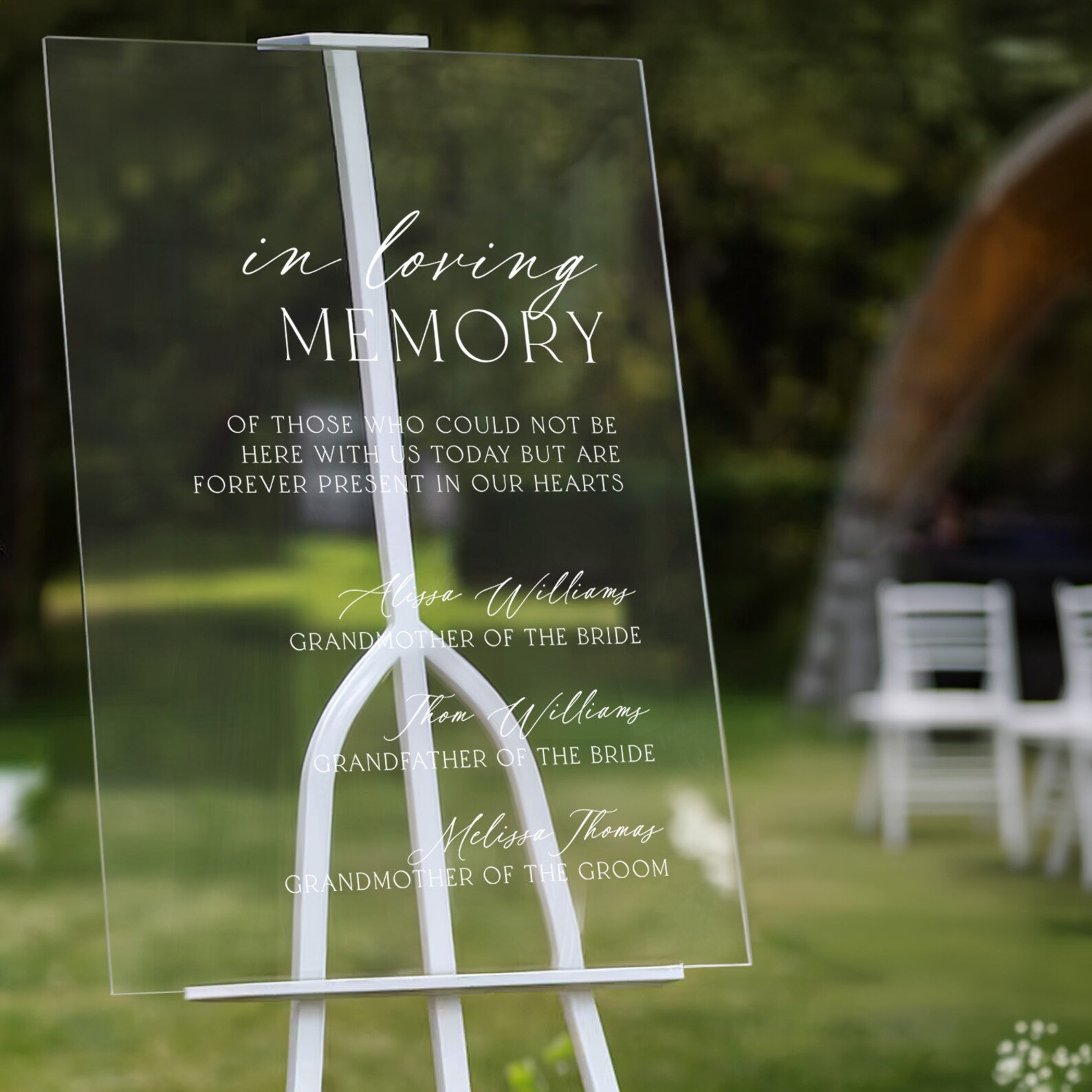 Memory Sign Custom in Loving Memory Wedding Sign, Minimalist Wedding Memorial Board ...