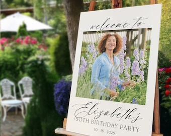 50th Birthday Sign, 50 and Fabulous Photo Birthday Sign, Personalized 50th Birthday Welcome Sign, 50th Birthday Decorations MilestoneSigns