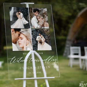 Welcome To Our Wedding Sign, Wedding Sign With Photo, Custom Wedding Welcome Sign, Wedding Decorations MilestoneSigns