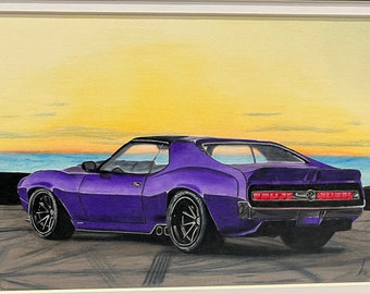 Custom car drawing commission