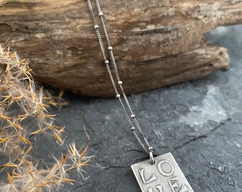 Sterling Silver LOVE Necklace